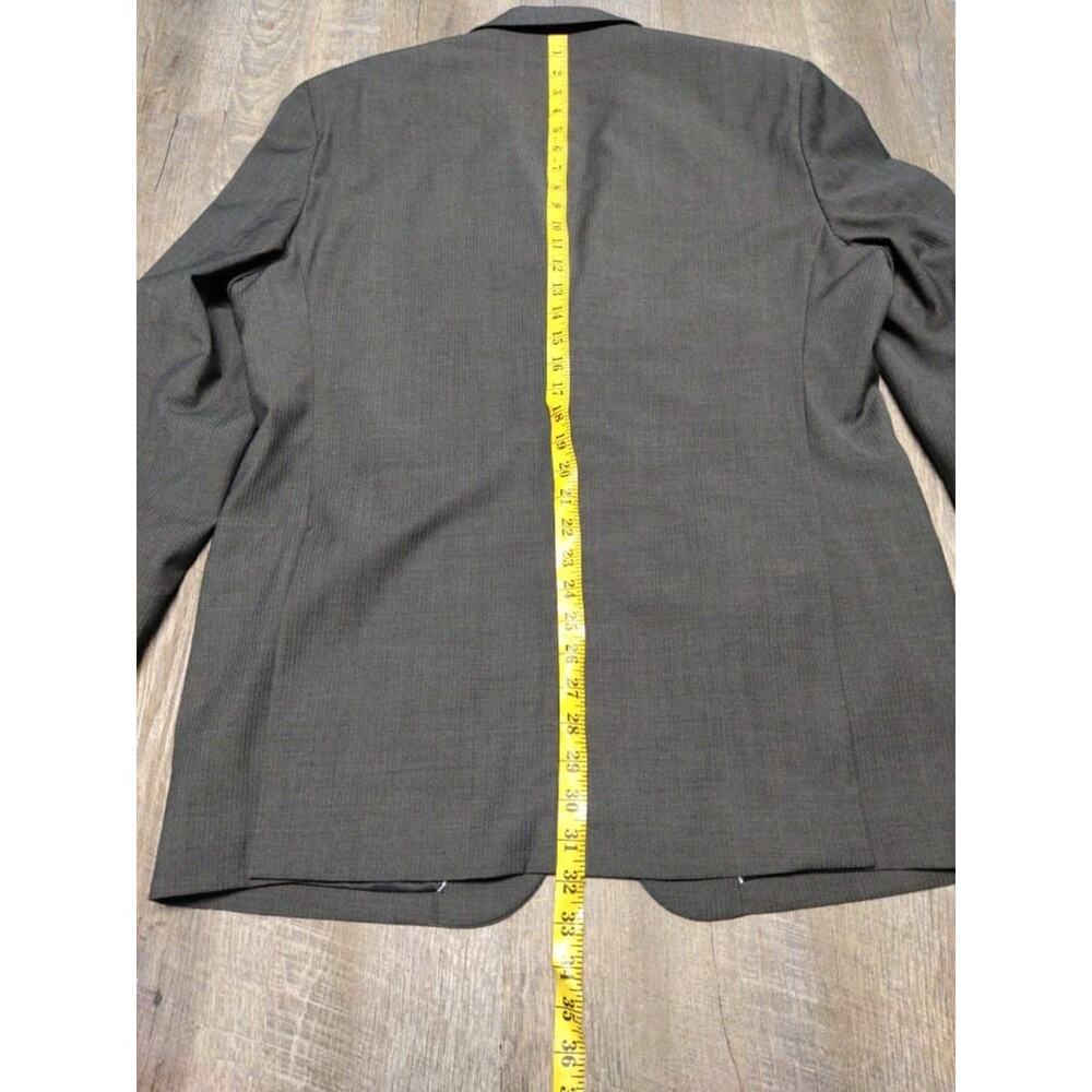 Awareness Kenneth Cole Mens 44L Gray Stripe Sports Coat 2 Button Duel Vent - Picture 10 of 15